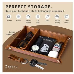 Best Husband Ever PU Leather Tray and Keychain